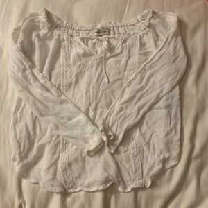Super cute A&F white blouse